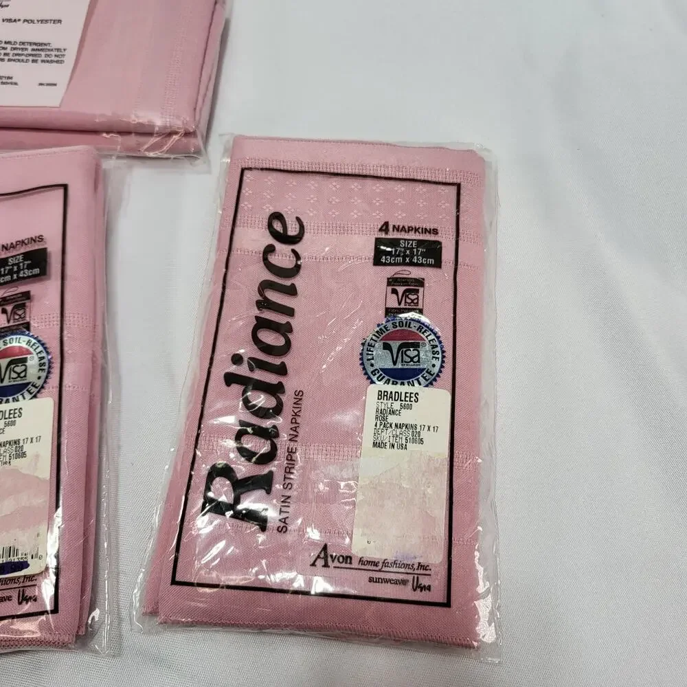 Lot of 3 Pink Radiance Satin Stripe 4 pack 17